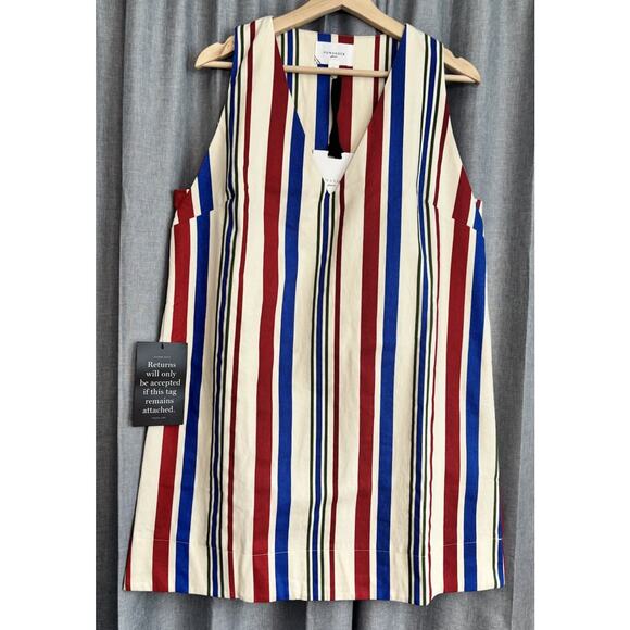 Tuckernuck Red and Blue Sleeveless V-Neck Mini Dress - Picture 9 of 10